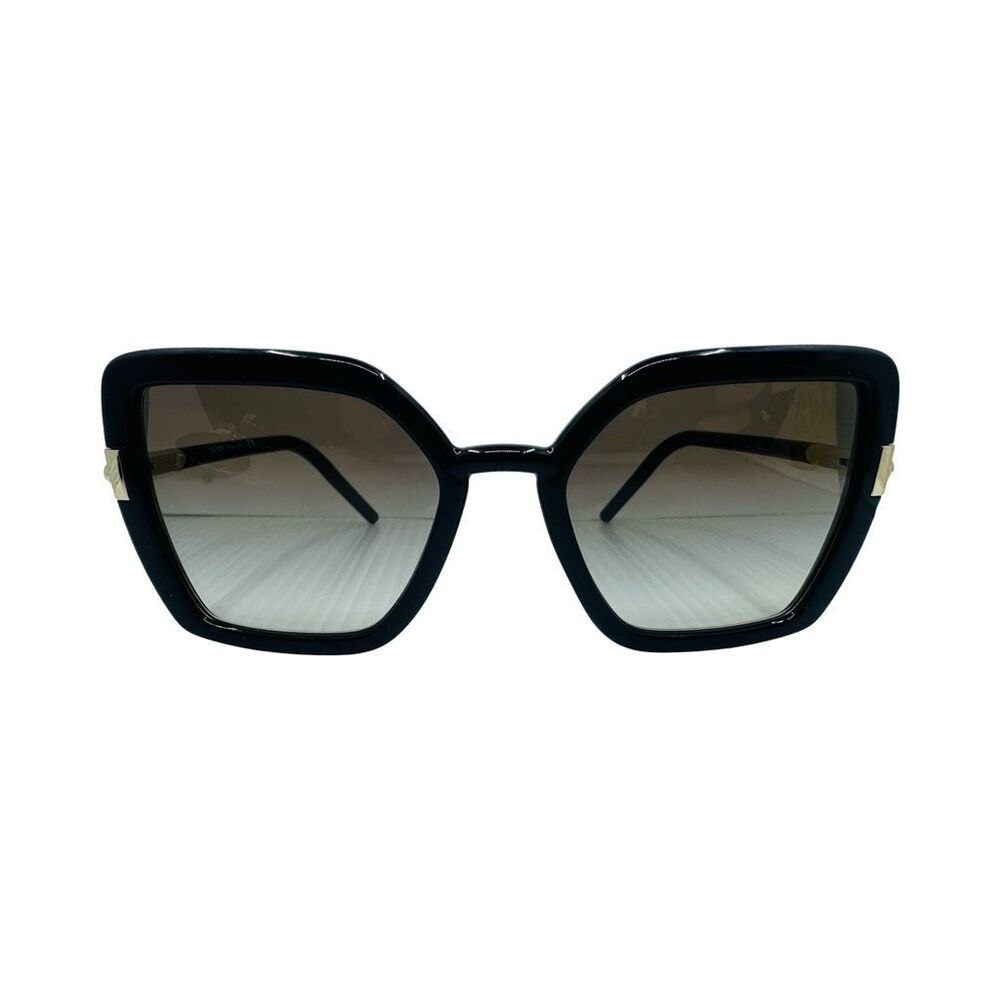 Prada SPR 09W 1AB-0A7 Black / Gold Tone Oversized Sunglasses 54-20-140 - Picture 2 of 9